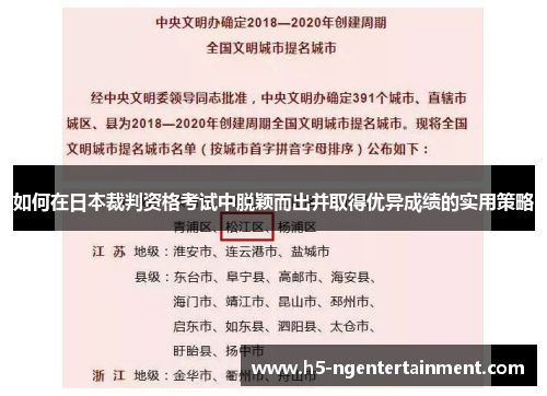 如何在日本裁判资格考试中脱颖而出并取得优异成绩的实用策略 如何在日本裁判资格考试中脱颖而出并取得优异成绩的实用策略